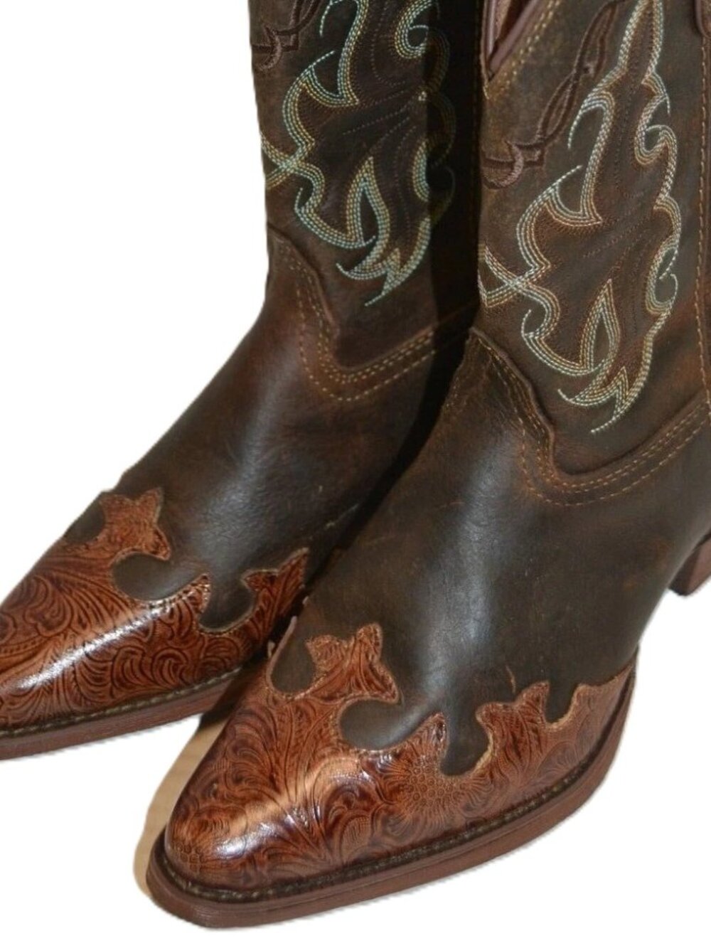 Tony Lama Girls KID Tiny Lama Vaquero Savannah Cowboy Boots - Pointed Toe size 4